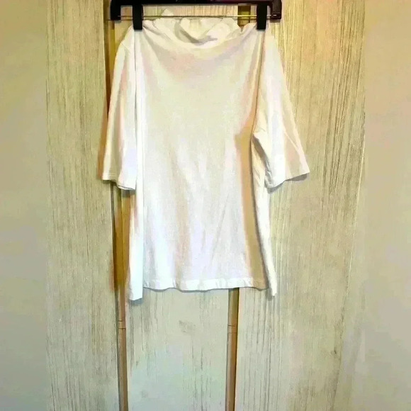 Banana Republic Factory Women's White Long Sleeve Turtleneck Tee Size Small - Picture 1 of 3
